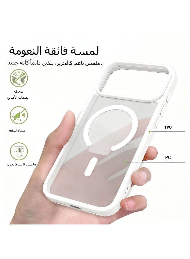 LR Nexus 2-in-1 protective suit-supports MagSafe, frosted translucent (white) mobile phone case+HD mobile phone film, suitable for iPhone 17pro - Image 5